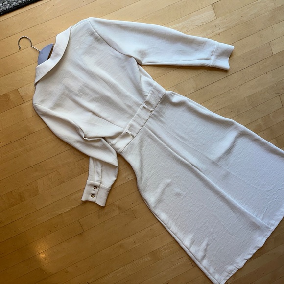 NEW Zara Ecru waisted midi dress, XS,  GD1193 - Picture 8 of 8